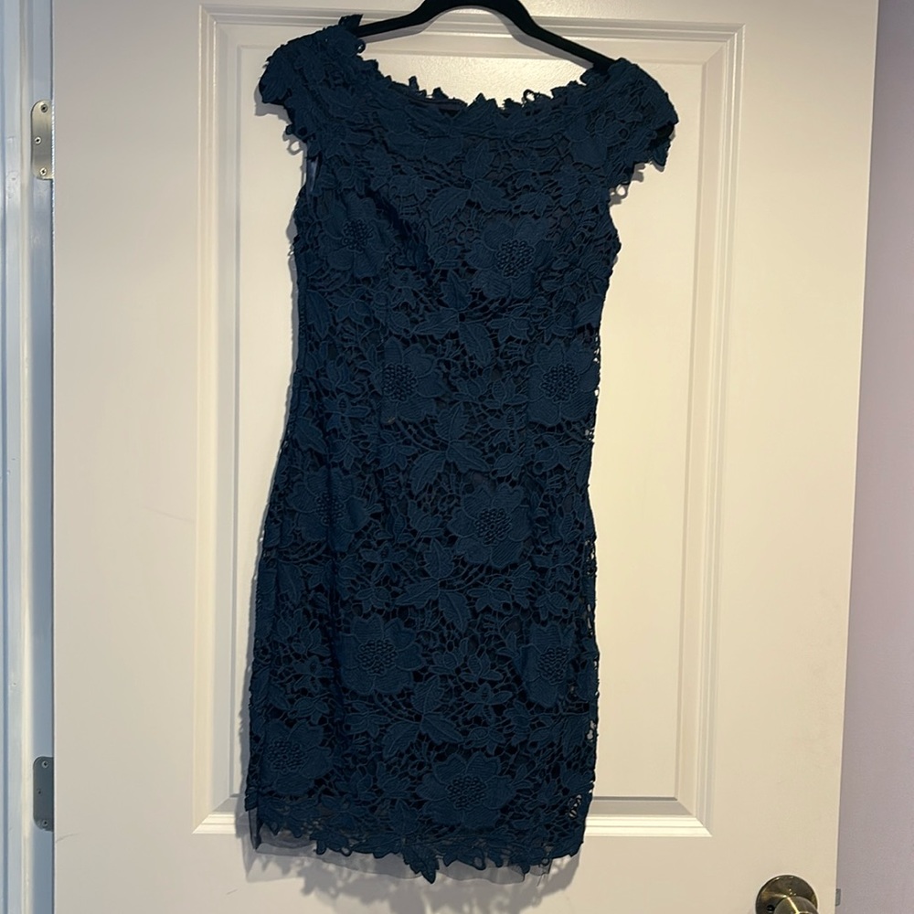 Navy Dress with back zipper